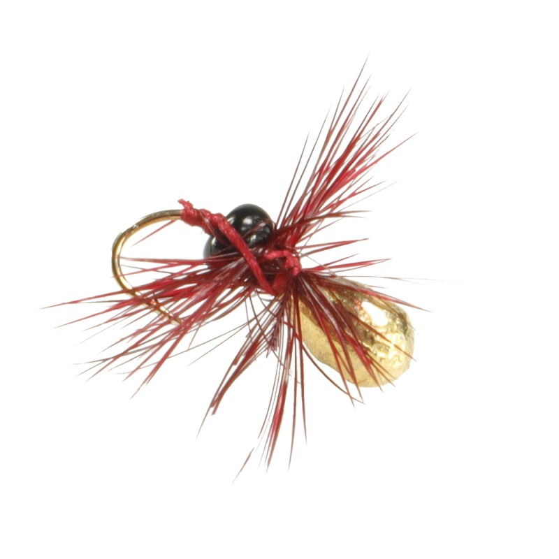 ZHIBO mormyszka wolframowa 16 mm / 1,2 g złota z chwostem przynęta podlodowa