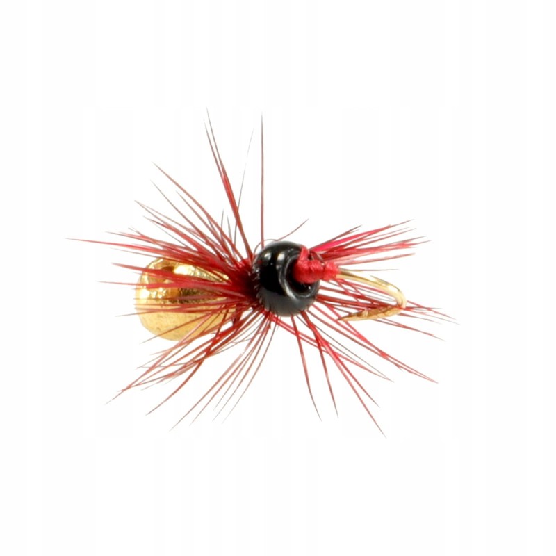 ZHIBO mormyszka wolframowa 11 mm / 0,5 g złota z chwostem przynęta podlodowa