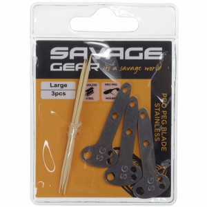 Savage Gear PRO PEG BLADE STAINLESS LARGE 3 sztuki system do zbrojenia gum