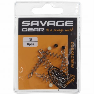 Savage Gear Corkscrew S 32 mm wkręt do zbrojenia przynęt miękkich gum 8 szt