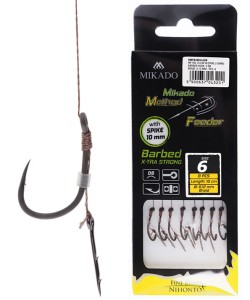 Mikado haczyki 6 X-TRA Strong z przyponem igła plecionka