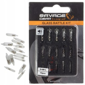 Savage Gear GLASS RATTLE KIT S + M + L grzechotki do gum