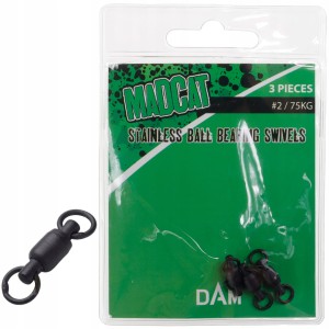 D.A.M. MadCat BALL BEARING SWIVELS 2 PTFE 75 kg krętliki łożyskowane