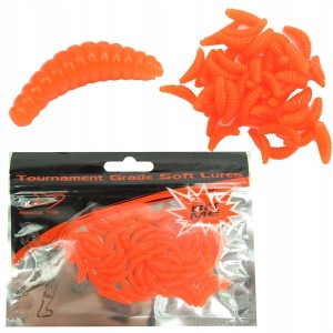 Miracle Fish sztuczny biały robak pinka przynęta 20 mm 50 sztuk
