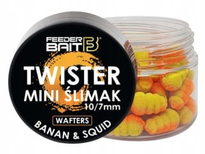 Feeder Bait TWISTER MINI ŚLIMAK Wafters 10/7 mm BANAN & SQUID Method Feeder