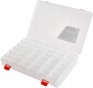 Select pudełko Przynęty Gumy Woblery Koszyczki Lure Box 27.5х19.5х4.5cm