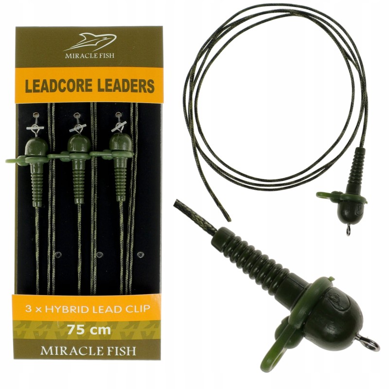 Miracle Fish zestaw helikopterowy Lead Core 3 szt 75 cm