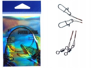 Rumpol Przypony Spinningowe Stalowe 15 kg 25 cm Stalówki 1x7