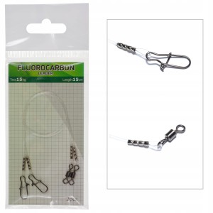 FL Przypony Fluocarbon Fluorocarbonowe 15kg15cm Spinningowe Niewidoczne