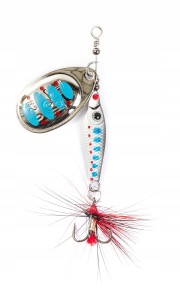 Lucky John obrotówka nr 3 TRIAN BLADE ROUND 18 g kolor 003 z Chwostem