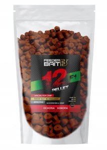 Feeder Bait pellet 12 mm F1 OCHOTKA & KONOPIA 800 g method