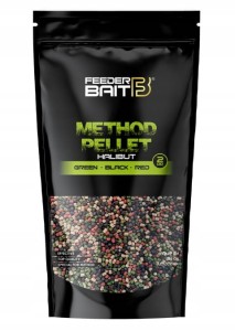 Feeder Bait pellet micro 2mm HALIBUT 800g green & black & red method
