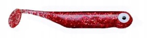 Great Fish ripper GF1 GLITTER RED 49 mm 1 g NO SCENT soft bait 10