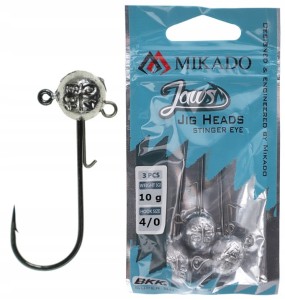 Mikado Jaws Stinger Eye główki jigowe 10 g hak 4/0