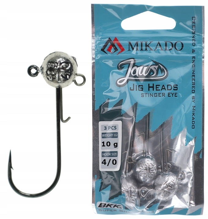 Mikado Jaws Stinger Eye główki jigowe 10 g hak 4/0