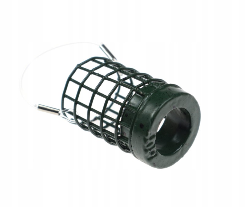 FL koszyk zanętowy 50 g okrągły na fluorocarbonie zielony / brązowy