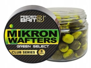 Feeder Bait MIKRON wafters 6 mm GREEN SELECT dumbells method