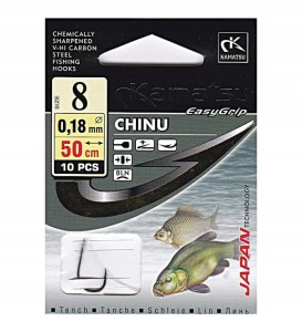 Kamatsu haczyki 8 CHINU z przyponem 50 cm na 10
