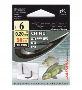 Kamatsu haczyki 6 CHINU z przyponem 50 cm na 10