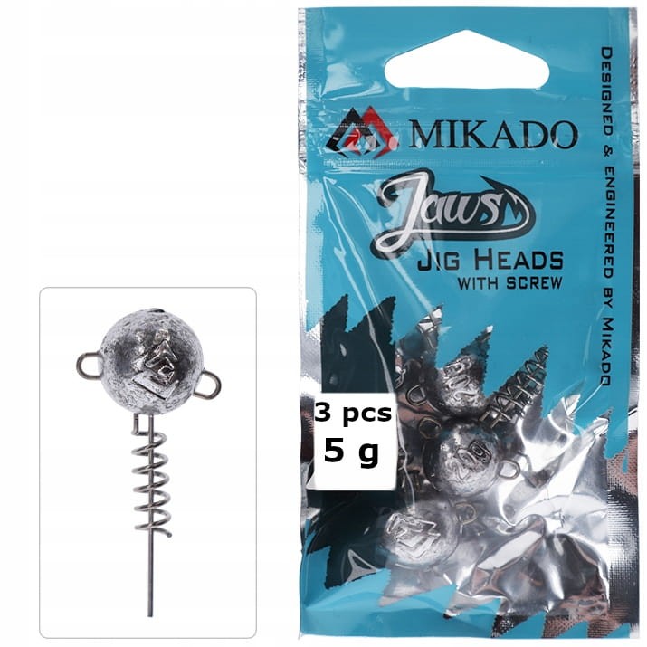 Mikado główki jigowe 5 g z wkrętem