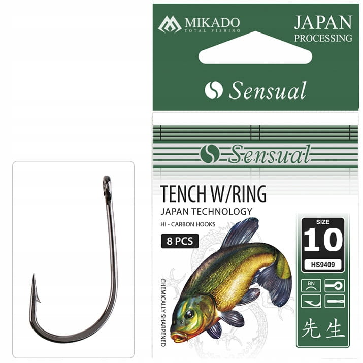 Mikado haczyki rozmiar 10 Sensual TENCH W/RING oczko