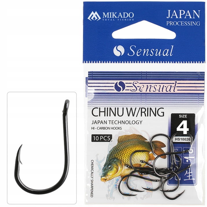 Mikado haczyki rozmiar 4 CHINU W/RING oczko