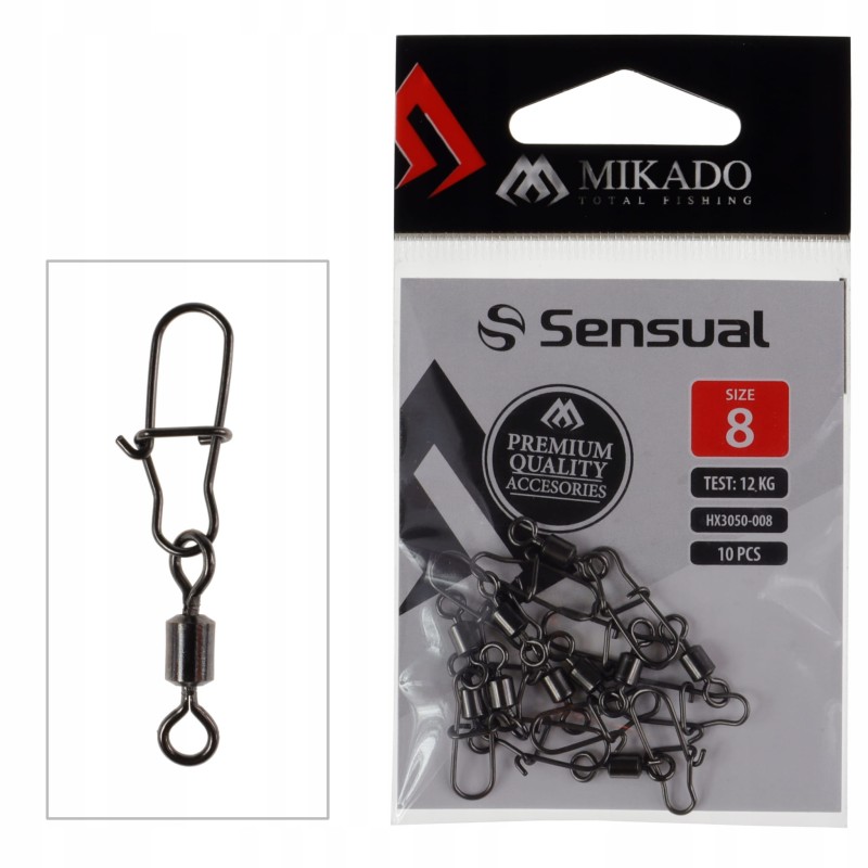 Mikado krętliki rolkowe z agrafką rozmiar 8