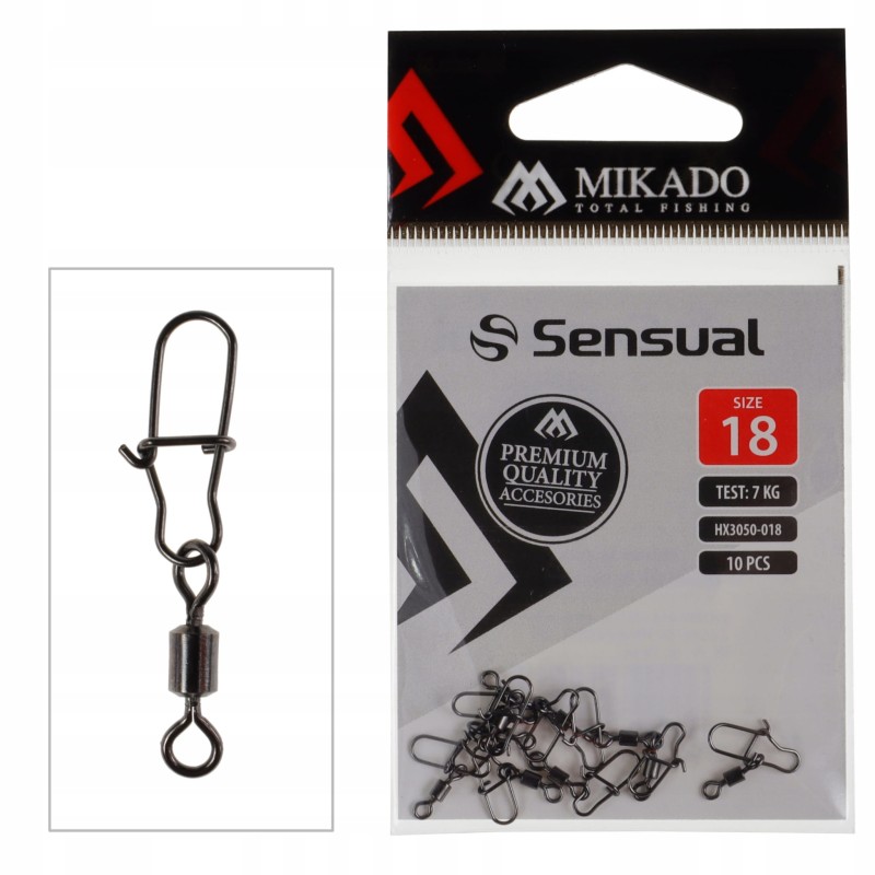 Mikado krętliki rolkowe z agrafką rozmiar 18