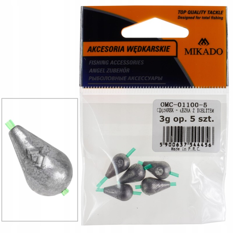 Mikado ciężarki łezki z igielitem 3 g