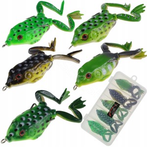 Żaba gumowa zestaw 5 szt+ pudełko