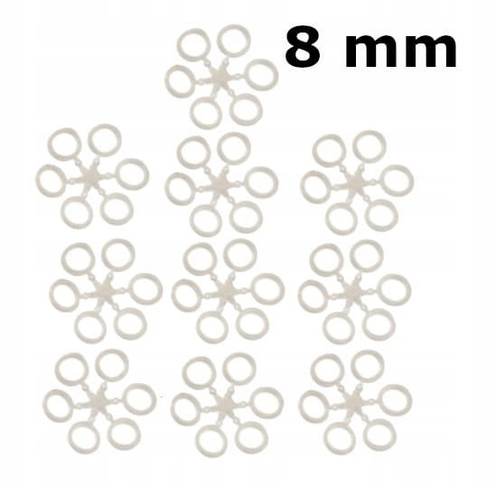 FL gumki silikonowe 8 mm z włosem