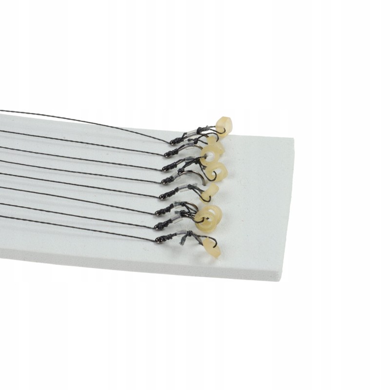 FL haczyki 10 z przyponem do Method Feeder gumka plecionka