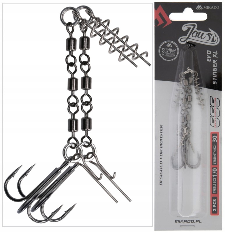 Mikado dozbrojki z krętlików 5 cm 30 kg kotwica 1/0