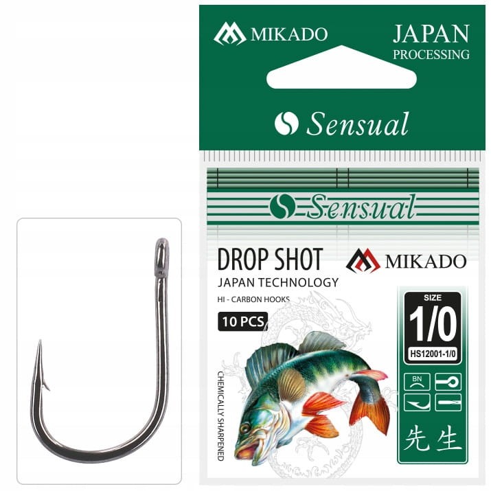 Mikado haczyki rozmiar 1/0 Sensual DROP SHOT oczko