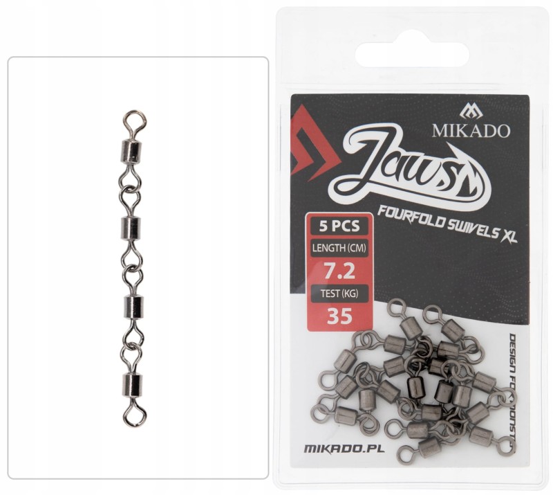 Mikado krętliki poczwórne FOURFOLD SWIVELS XL do dozbrojek
