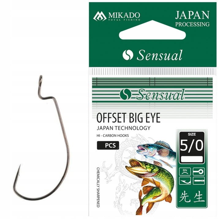 Mikado haczyki rozmiar 5/0 Sensual OFFSET BIG EYE oczko