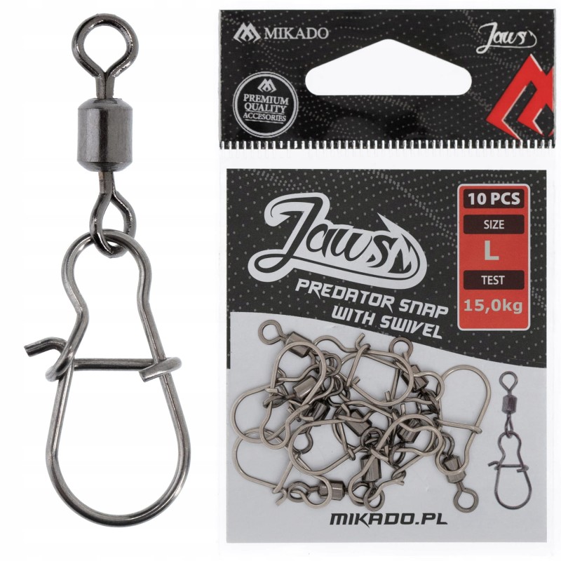 Mikado krętliki z agrafką Predator Snap L
