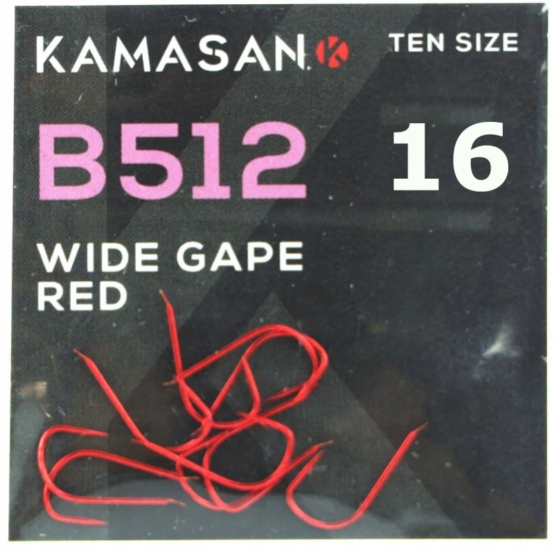 Kamasan haczyki rozmiar 16 B512 zadziorowe łopatka