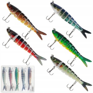 Miracle Fish wobler na szczupaka zestaw 5 sztuk tonący jerk