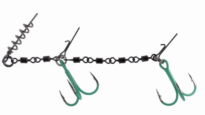 Mikado dozbrojka z krętlików 11,5 cm 35 kg kotwica 2/0 FLUO