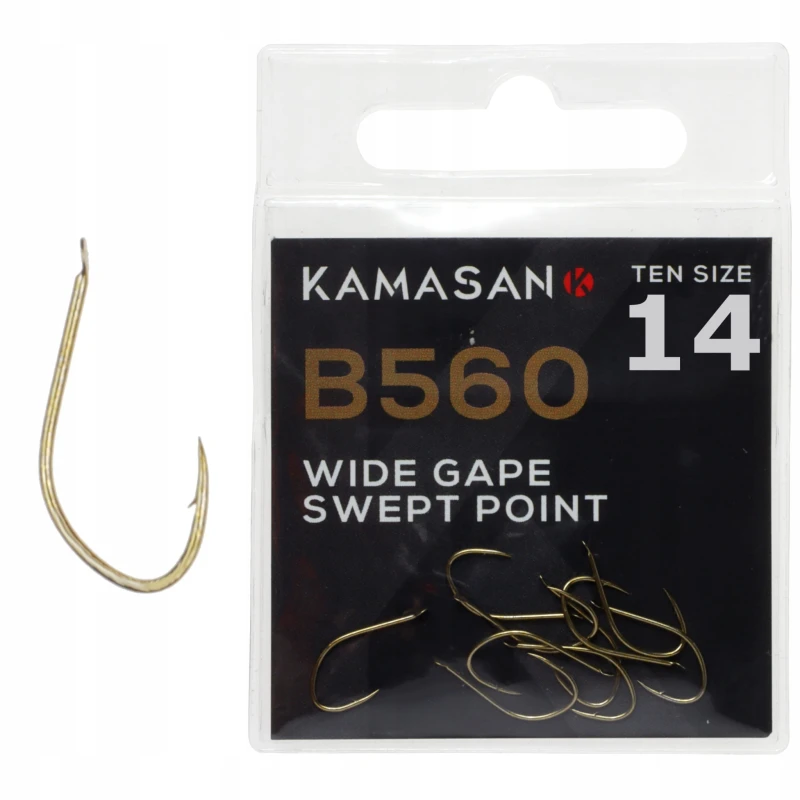 Kamasan haczyki rozmiar 14 B560 złote łopatka