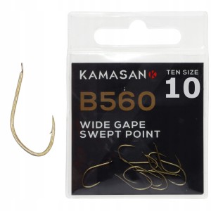 Kamasan haczyki rozmiar 10 B560 złote łopatka